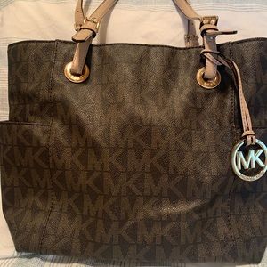 Michael Kors East/West Monogrammed Jet Set Tote